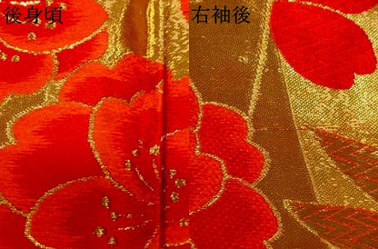 平和屋本店●色打掛　和装　婚礼　結婚式　花嫁　神社挙式　唐織　笹竹舞花文　金糸　逸品　AABK8374fw