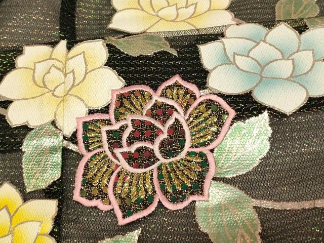 平和屋本店●夏物 お引きずり・お引き摺り・引き振袖 和装 結婚式 舞妓 芸妓 芸者 衣装 刺繍 オーガンジー 更紗花文 金糸 銀彩 AABK8379fw