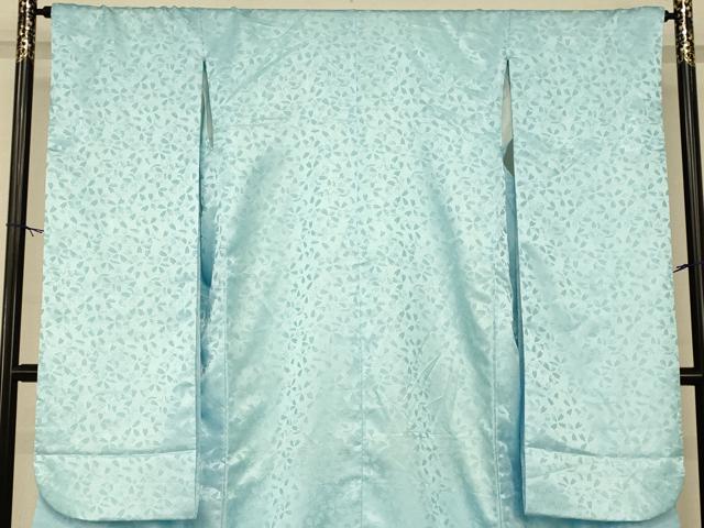 平和屋本店●お引きずり・お引き摺り・引き振袖　和装　結婚式　舞妓　芸妓　芸者　衣装　舞桜文　空色　AABK8383fw