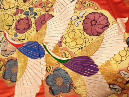 平和屋本店●色打掛　和装　婚礼　結婚式　花嫁　神社挙式　唐織　飛鶴辻が花文　金銀糸　逸品　AABK8390fw