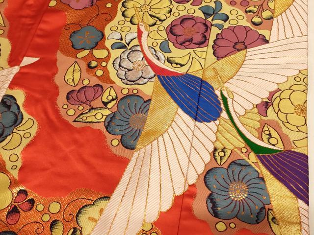 平和屋本店●色打掛　和装　婚礼　結婚式　花嫁　神社挙式　唐織　飛鶴辻が花文　金銀糸　逸品　AABK8390fw