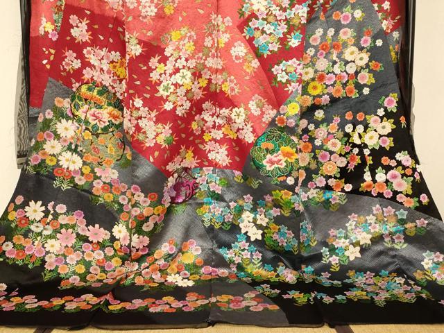 平和屋本店●中国三大刺繍 相良刺繍 手刺繍 絽刺し 区限刺繍 色打掛 仮絵羽 和装 婚礼 結婚式 花嫁 神社挙式 駒刺繍 金銀糸 AABK8394fw