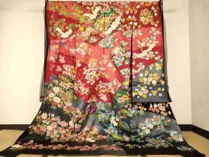 平和屋本店●中国三大刺繍 相良刺繍 手刺繍 絽刺し 区限刺繍 色打掛 仮絵羽 和装 婚礼 結婚式 花嫁 神社挙式 駒刺繍 金銀糸 AABK8394fw