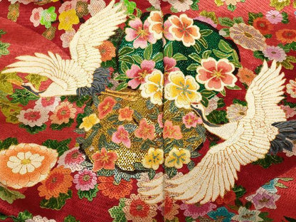 平和屋本店●中国三大刺繍 相良刺繍 手刺繍 絽刺し 区限刺繍 色打掛 仮絵羽 和装 婚礼 結婚式 花嫁 神社挙式 駒刺繍 金銀糸 AABK8394fw