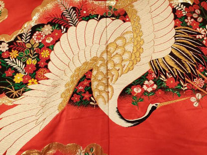 平和屋本店●色打掛　和装　婚礼　結婚式　花嫁　神社挙式　唐織　飛鶴草花雲取り文　金銀糸　逸品　AABK8410fw