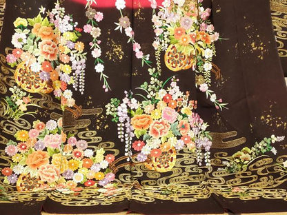 平和屋本店●中国三大刺繍 相良刺繍 お引きずり・お引き摺り・引き振袖 仮絵羽 和装 結婚式 舞妓 芸妓 芸者 衣装 駒刺繍 逸品 AABK8418fw