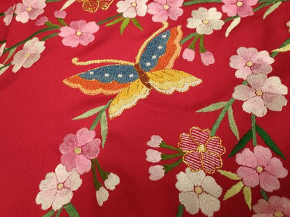 平和屋本店●中国三大刺繍 相良刺繍 お引きずり・お引き摺り・引き振袖 仮絵羽 和装 結婚式 舞妓 芸妓 芸者 衣装 駒刺繍 逸品 AABK8418fw