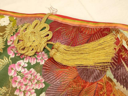 平和屋本店●YUKI TORII　鳥居ユキ　色打掛　和装　婚礼　結婚式　花嫁　神社挙式　唐織　花光琳水　暈し染め　金糸　逸品　AABK8429fw