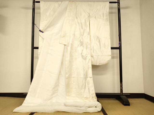 平和屋本店●白打掛　白無垢　和装　婚礼　結婚式　花嫁　神社挙式　唐織　飛鶴地紋　逸品　AABK8432fw