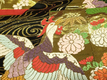 平和屋本店●色打掛　和装　婚礼　結婚式　花嫁　神社挙式　唐織　鳳凰松竹梅文　金糸　逸品　AABK8442fw