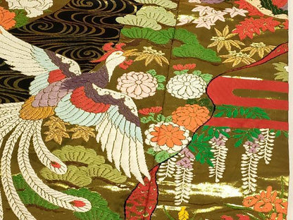 平和屋本店●色打掛　和装　婚礼　結婚式　花嫁　神社挙式　唐織　鳳凰松竹梅文　金糸　逸品　AABK8442fw