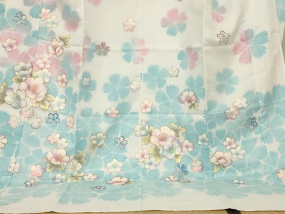 平和屋本店●お引きずり・お引き摺り・引き振袖 和装 結婚式 舞妓 芸妓 芸者 衣装 オーガンジー 舞花文 ラインストーン 金彩 AABK8466fw
