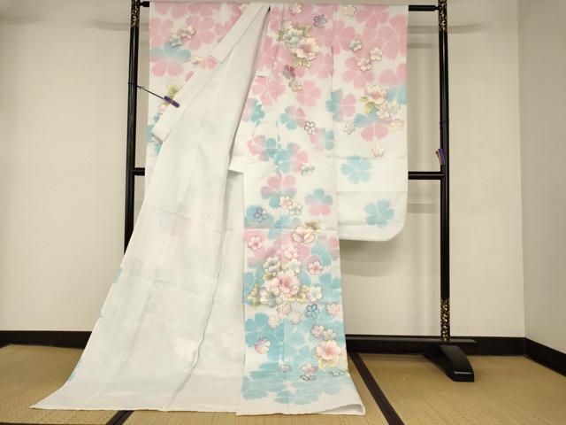 平和屋本店●お引きずり・お引き摺り・引き振袖 和装 結婚式 舞妓 芸妓 芸者 衣装 オーガンジー 舞花文 ラインストーン 金彩 AABK8466fw