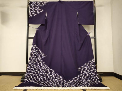 平和屋本店●お引きずり・お引き摺り　訪問着　和装　舞台　舞妓　芸妓　芸者　衣装　枝垂れ梅文　逸品　AABK8479fw