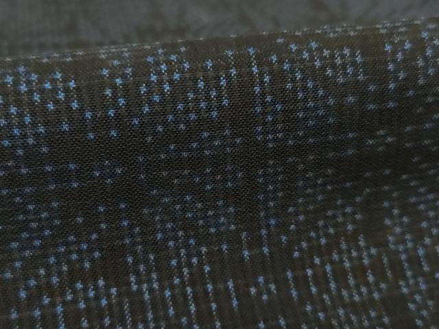 平和屋着物●本場大島紬　7マルキ　麻の葉花間道　正絹　逸品　AABK8488ck