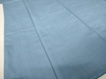 平和屋着物●結城紬　色無地　青藤色　正絹　逸品　AABK8490ck