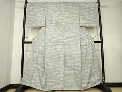 平和屋着物●結城紬　100亀甲　雲重ね文　飛び亀甲柄　正絹　逸品　AABK8492ck
