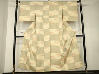 平和屋着物▼本場大島紬　エ霞文　正絹　逸品　AABK8495ck