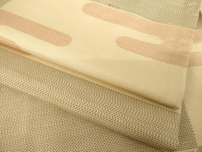 平和屋着物▼本場大島紬　エ霞文　正絹　逸品　AABK8495ck