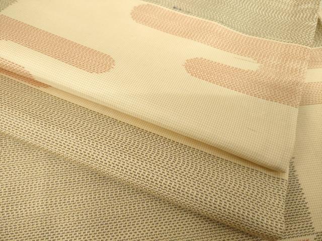 平和屋着物▼本場大島紬　エ霞文　正絹　逸品　AABK8495ck