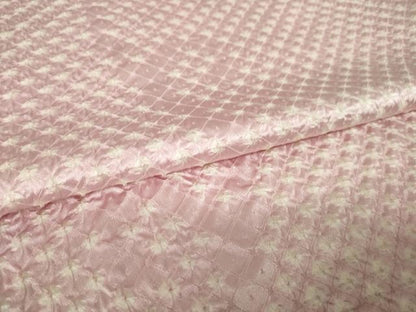 平和屋着物●上質な小紋　総絞り　唐草文　正絹　逸品　AABK8496ck