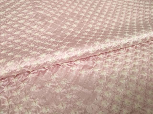 平和屋着物●上質な小紋　総絞り　唐草文　正絹　逸品　AABK8496ck