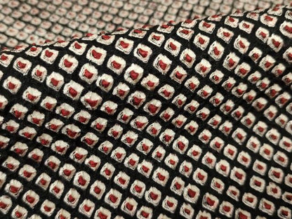 平和屋着物●大変加工の良い総絞り小紋　黒地　正絹　逸品　AABK8497ck