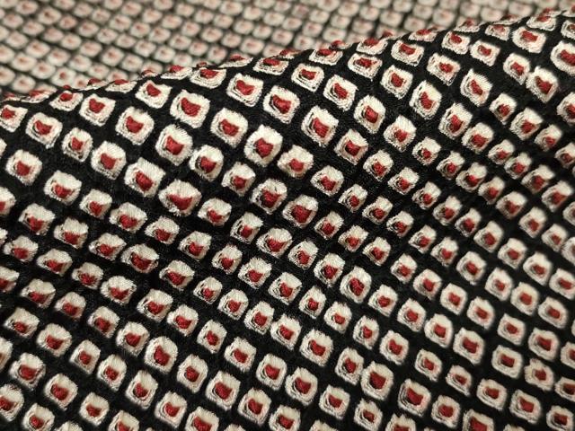 平和屋着物●大変加工の良い総絞り小紋　黒地　正絹　逸品　AABK8497ck