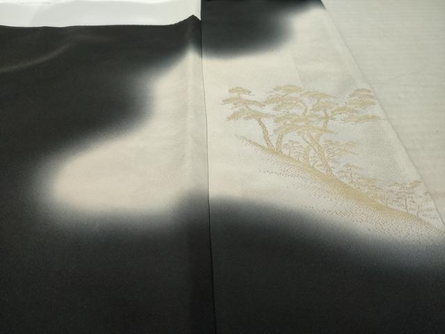 平和屋着物●豪華黒留袖　京洛名勝図絵　寿光織　さが美扱い　正絹　逸品　AABK8498ck