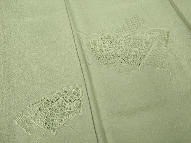 平和屋着物●豪華色留袖　中国三大刺繍　汕頭刺繍　スワトウ刺繍　総刺繍　地紙花文　柳茶色　正絹　逸品　AABK8500ck