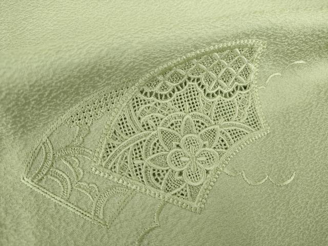 平和屋着物●豪華色留袖　中国三大刺繍　汕頭刺繍　スワトウ刺繍　総刺繍　地紙花文　柳茶色　正絹　逸品　AABK8500ck