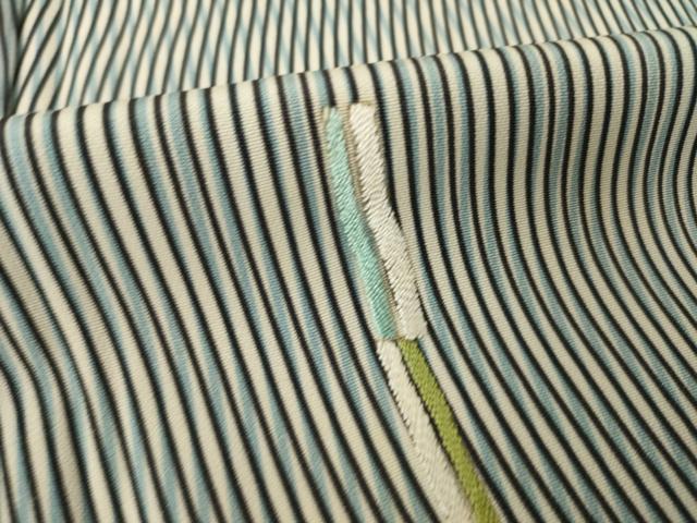 平和屋着物●訪問着　刺繍　流水文　背抜き仕立て　正絹　逸品　AABK8504ck