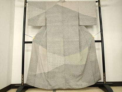 平和屋着物●訪問着　切嵌文　正絹　逸品　AABK8505ck