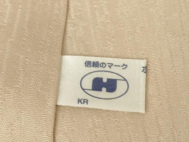 平和屋着物●お召　赤白橡色　正絹　逸品　AABK8514ck