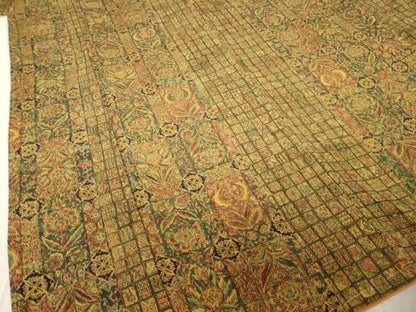 平和屋着物●上質な小紋　更紗花文　正絹　逸品　AABK8526ck