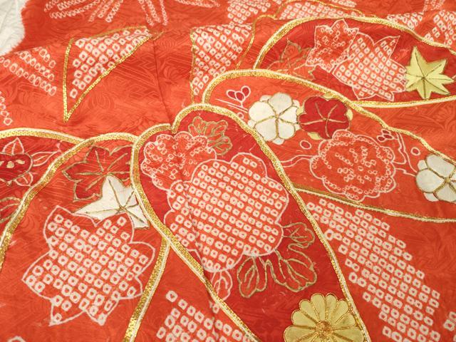 平和屋着物●豪華振袖　総絞り　駒刺繍　吉祥松文　正絹　逸品　AABK8530ck