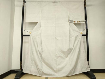 平和屋着物●本場大島紬　白大島　100亀甲　総詰め　新納光夫作　証紙付き　正絹　逸品　AABK8531ck