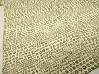 平和屋着物●上質な小紋　横段花文　正絹　逸品　AABK8534ck
