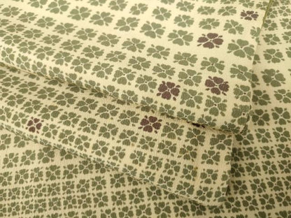 平和屋着物●上質な小紋　横段花文　正絹　逸品　AABK8534ck