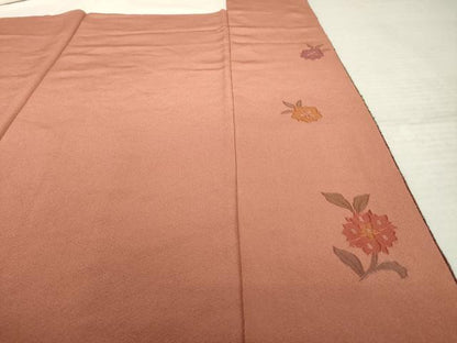 平和屋着物●訪問着　総刺繍　奏斗刺繍　更紗花文　暈し染め　正絹　逸品　AABK8541ck