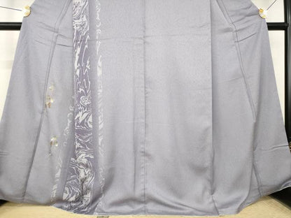 平和屋着物●訪問着　間道　葡萄蔦の葉文　金彩　正絹　逸品　AABK8546ck