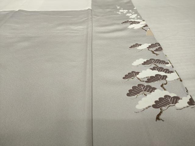 平和屋着物●豪華色留袖　駒刺繍　地紙飛鶴文　金彩　正絹　逸品　AABK8554ck