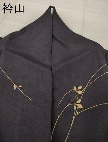 平和屋着物●上質な小紋　紬地　草花文　正絹　逸品　AABK8557ck