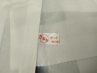 平和屋着物●天目織　お召　切嵌更紗花文　正絹　逸品　AABK8561cs