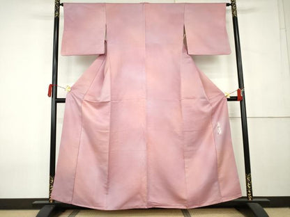 平和屋着物●染色作家　斉藤三才　小紋　霞文　暈し染め　正絹　逸品　AABK8564cs