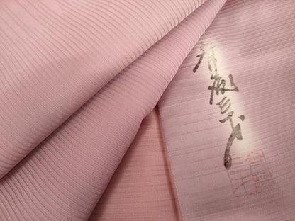 平和屋着物●染色作家　斉藤三才　小紋　霞文　暈し染め　正絹　逸品　AABK8564cs