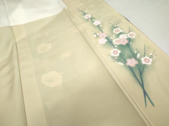 平和屋着物●訪問着　手描き　枝花文　暈し染め　正絹　逸品　AABK8568cs