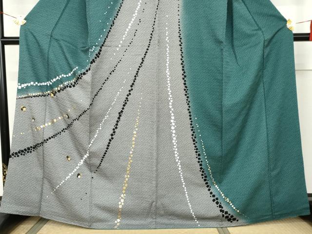 平和屋着物●訪問着　刺繍　箔散らし　金彩　金銀糸　正絹　逸品　AABK8571cs
