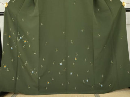 平和屋着物●訪問着　枝葉文　伊勢丹扱い　正絹　逸品　AABK8581cs