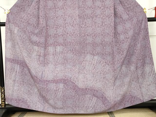 平和屋着物●訪問着　変わり格子　暈し染め　正絹　逸品　AABK8593cs